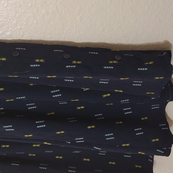 SLIGHTLY USED LOFT BLUE SKIRT WITH YELLOW AND LIGHT BLUE PATTERN SIZE 4 - Picture 3 of 9